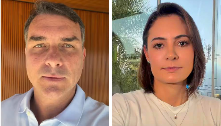 Flávio Bolsonaro publica vídeo pedindo desculpas e Michelle aceita